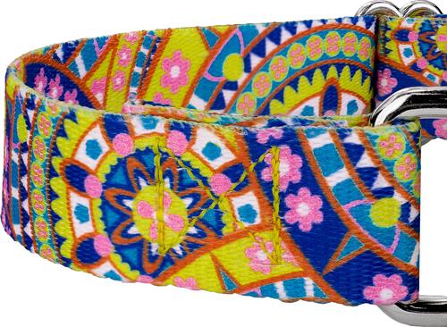 Show full view: Country Brook Petz Yellow Boho Mandala Martingale Dog Collar, X-Large: 23 to 31-in neck, 1-in wide slide 7 of 7