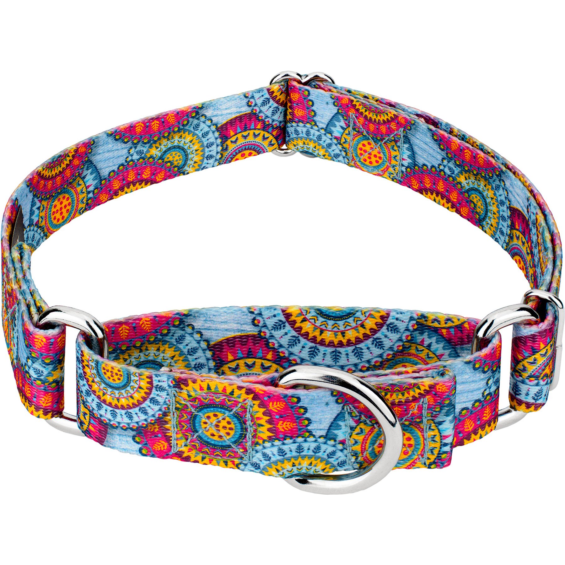 Country Brook Petz Sky Mandala Martingale Dog Collar, Small: 11 to 15-in neck, 5/8-in wide