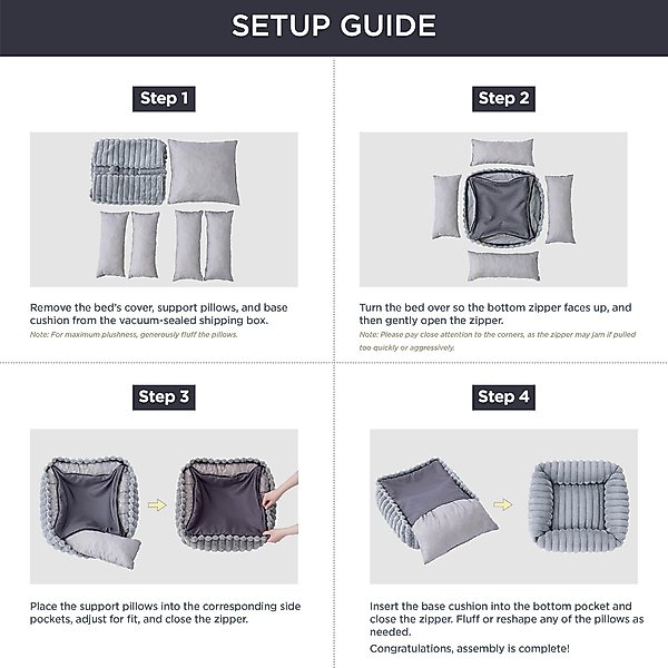 Bedsure Orthopedic Bolster Dog Bed with Removable Cover