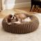 Show in main carousel: Bedsure Donut Bolster Dog Bed with Removable Cover, Copper Brown, Medium slide 1 of 9