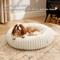 Show in main carousel: Bedsure Donut Bolster Dog Bed with Removable Cover, Cream, Medium slide 5 of 10