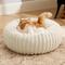 Show in main carousel: Bedsure Donut Bolster Dog Bed with Removable Cover, Cream, X-Small slide 1 of 9