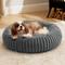 Show in main carousel: Bedsure ComfyFleece Donut Bolster Dog Bed with Removable Cover, Grey, Medium slide 1 of 9