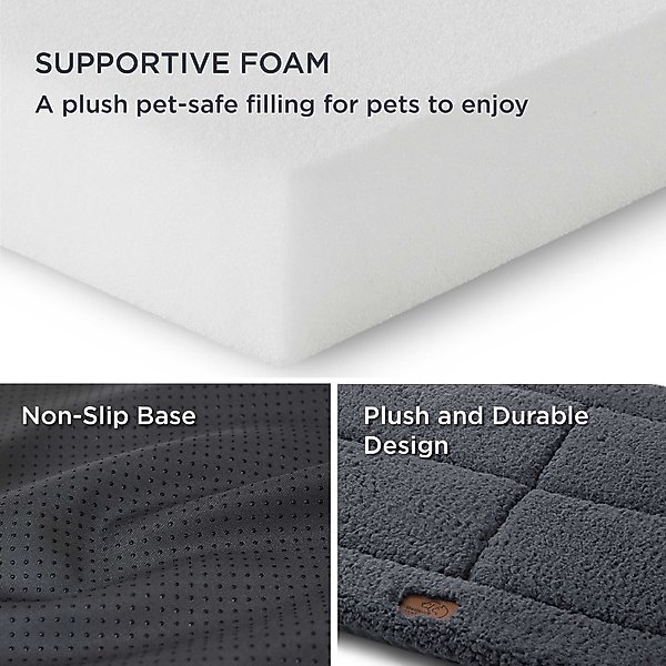 Show full view: Bedsure Thin Reversible Dog Crate Mat, Grey, 24-in slide 2 of 8