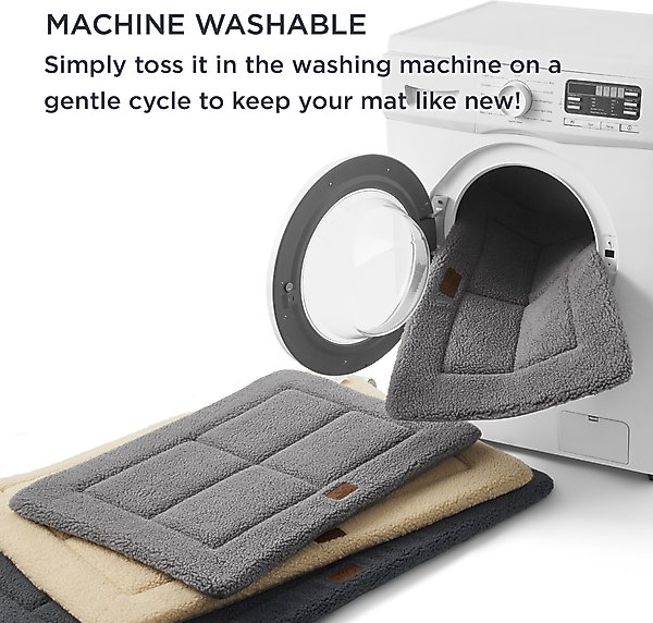 Show full view: Bedsure Thin Reversible Dog Crate Mat, Grey, 24-in slide 5 of 8