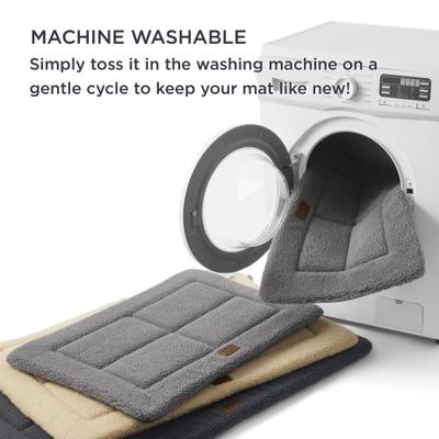 Show full view: Bedsure Thin Reversible Dog Crate Mat, Grey, 48-in slide 5 of 8