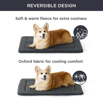 Show full view: Bedsure Thin Reversible Dog Crate Mat, Grey, 41-in slide 4 of 8