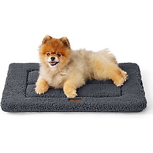 Bedsure Thin Reversible Dog Crate Mat, Grey, 24-in