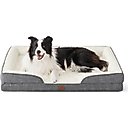 Bedsure Orthopedic Bolster Dog Sofa Bed with Removable Cover, Black Checks, Large