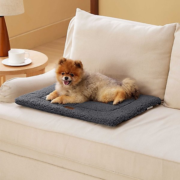 Show full view: Bedsure Thin Reversible Dog Crate Mat, Grey, 24-in slide 4 of 8