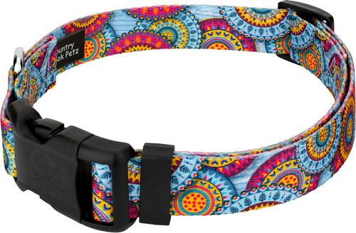 Show full view: Country Brook Petz Deluxe Sky Mandala Dog Collar, Large: 16 to 22-in neck, 1-in wide slide 5 of 7
