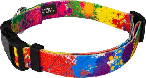 Show full view: Country Brook Petz Deluxe Paint Splatter Dog Collar, Large: 16 to 22-in neck, 1-in wide slide 5 of 8