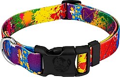 Country Brook Petz Deluxe Paint Splatter Dog Collar, Large: 16 to 22-in neck, 1-in wide