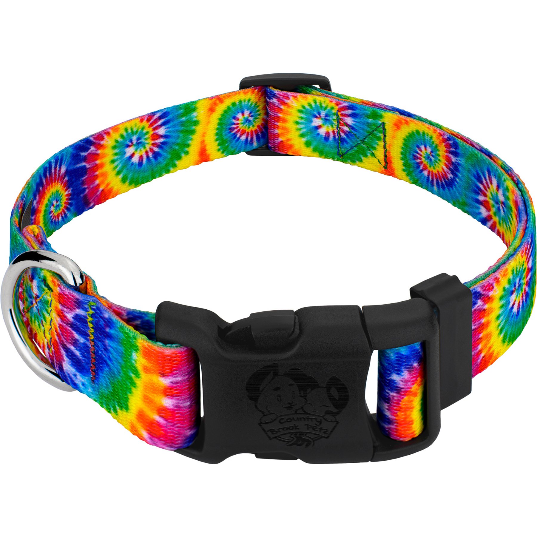 Country Brook Petz Deluxe Classic Tie Dye Dog Collar, X-Small: 9 to 11-in neck, 1/2-in wide