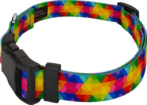 Show full view: Country Brook Petz Deluxe Kaleidoscope Dog Collar, Large: 16 to 22-in neck, 1-in wide slide 4 of 5