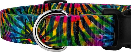 Show full view: Country Brook Petz Deluxe Tie Dye Stripes Dog Collar, Large: 16 to 22-in neck, 1-in wide slide 6 of 6