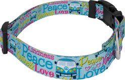 Country Brook Petz Deluxe Love & Peace Dog Collar, X-Small: 9 to 11-in neck, 1/2-in wide slide 2 of 5