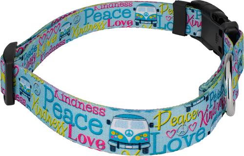 Show full view: Country Brook Petz Deluxe Love & Peace Dog Collar, X-Large: 18 to 26-in neck, 1-in wide slide 4 of 5