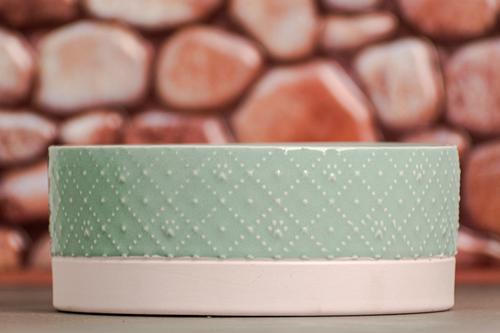 Show full view: 10 Strawberry Street Paw Pattern Cat Dish, Set of 2, Sage, Small slide 5 of 5