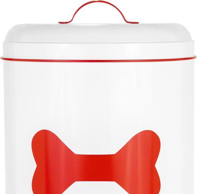 Show full view: 10 Strawberry Street Red Bone Buster Dog Food Canister, Red, Large slide 2 of 3