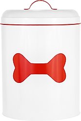 10 Strawberry Street Red Bone Buster Dog Food Canister, Red, Large