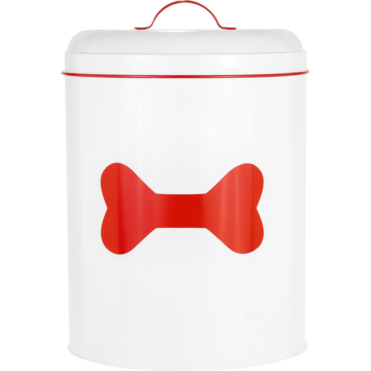 10 Strawberry Street Red Bone Buster Dog Food Canister, Red, Large
