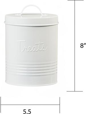 Show full view: 10 Strawberry Street Retro Dog Treat Canister, Large, White slide 4 of 4