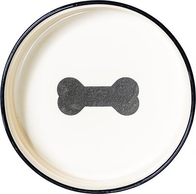 Show full view: 10 Strawberry Street HerringBONE Pattern Dog Bowl, Set of 2, Black, Small slide 4 of 6