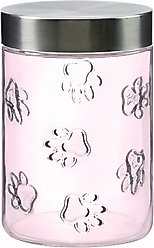 10 Strawberry Street Maxwell Dog Treat Canister, Pink, Medium