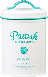 10 Strawberry Street "Pawsh" Dog Treat Canister, Medium, Teal