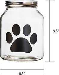 10 Strawberry Street Buddy Paw Chalkboard Dog Treat Canister, Clear, Medium slide 2 of 3