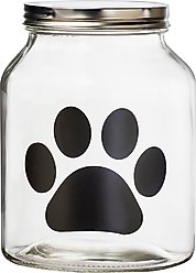 10 Strawberry Street Buddy Paw Chalkboard Dog Treat Canister, Clear, Medium