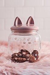 10 Strawberry Street Cat Ears Cat Treat Canister, Small, Pink slide 2 of 3