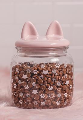 Show full view: 10 Strawberry Street Cat Ears Cat Treat Canister, Small, Pink slide 4 of 5