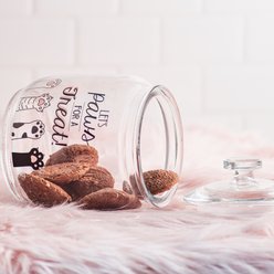 10 Strawberry Street "Let's Paws..." Cat Treat Canister, Black, Small slide 2 of 3