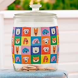 10 Strawberry Street Arlo Warhol Dog Treat Canister, Multi, Medium slide 2 of 2