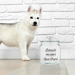 10 Strawberry Street "Biscuts…Best Friend" Dog Treat Canister, Clear, Large slide 2 of 4