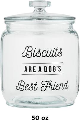 Show full view: 10 Strawberry Street "Biscuts…Best Friend" Dog Treat Canister, Clear, Large slide 5 of 5