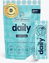 PetCultures Daily Probiotics Digestive Aid Powder Supplement for Dogs, 30 count