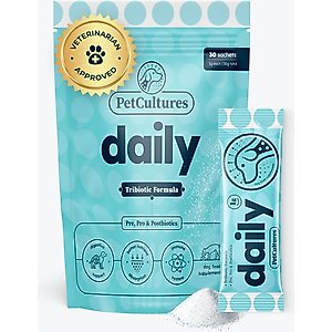 PetCultures Daily Probiotics Digestive Aid Powder Supplement for Dogs, 30 count