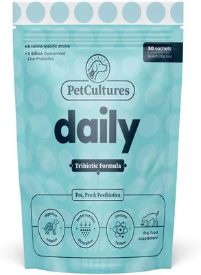 Show full view: PetCultures Daily Probiotics Digestive Aid Powder Supplement for Dogs, 30 count slide 3 of 10