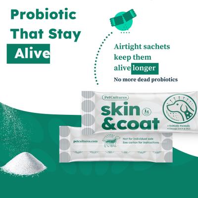 Show full view: PetCultures Skin & Coat Powder Supplement for Dogs, 30 count slide 6 of 10