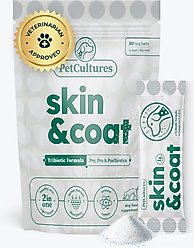 PetCultures Skin & Coat Powder Supplement for Dogs, 30 count