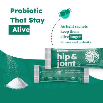 Show full view: PetCultures Hip & Joint Powder Supplement for Dogs, 30 count slide 6 of 10