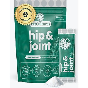 PetCultures Hip & Joint Powder Supplement for Dogs, 30 count