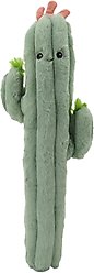 Linzy Toys Long Pals Cactus Squeaky Plush Dog Toy, Green, 20-in