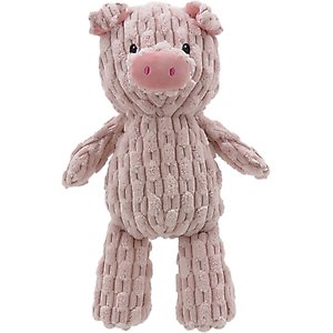 Linzy Toys Pig Squeaky Plush Dog Toy, Pink, 12-in