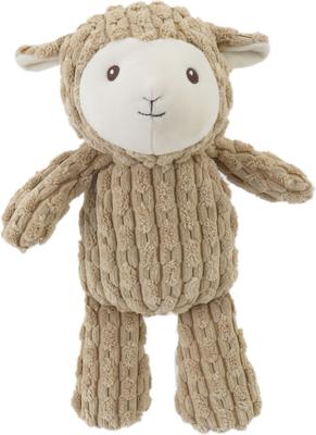 Show full view: Linzy Toys Lamb Squeaky Plush Dog Toy, 12-in, Brown slide 5 of 6