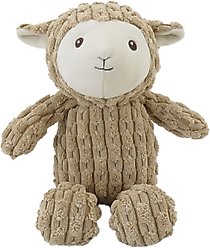 Linzy Toys Lamb Squeaky Plush Dog Toy, 12-in, Brown