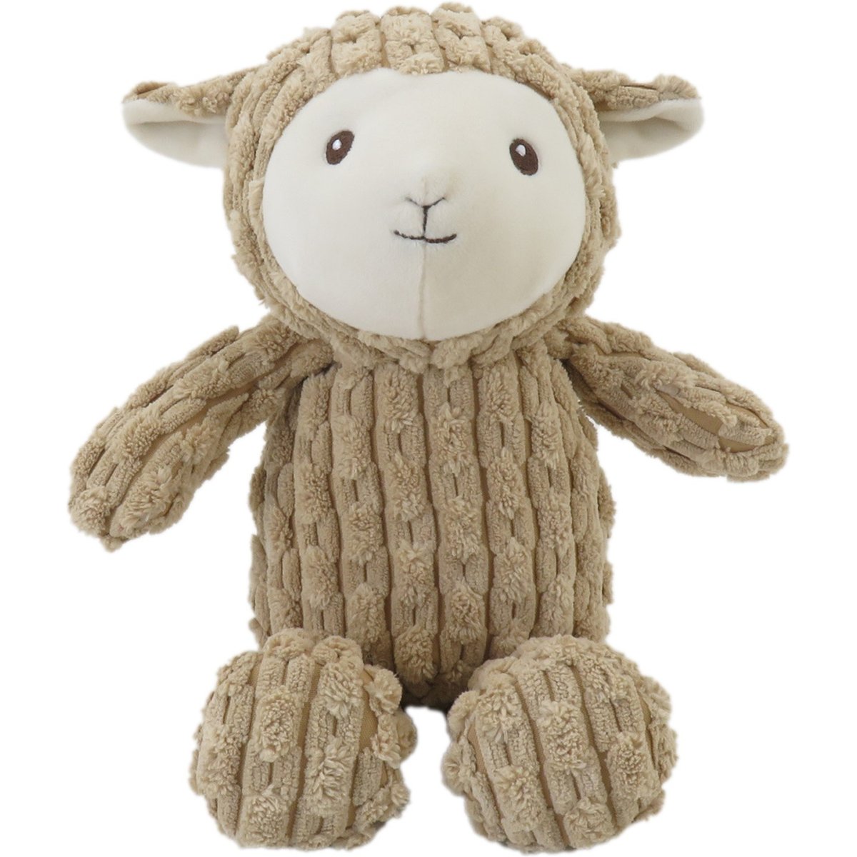 Linzy Toys Lamb Squeaky Plush Dog Toy, 12-in, Brown
